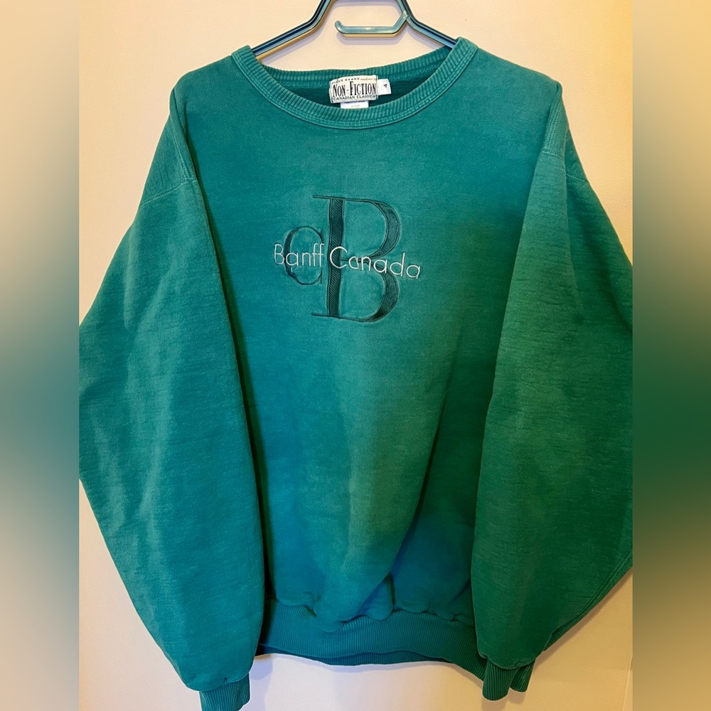 Vintage green crewneck sweatshirt Banff XXL - Picture 2 of 5
